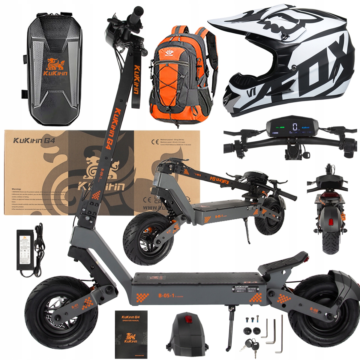 KuKirin G4 Skládací elektrická vozidla 2000W 70KM/H 60V 20Ah 75km +Dárek