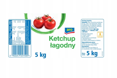 aro Kečup jemný 5 kg univerzální Velké balení pro gastronomii