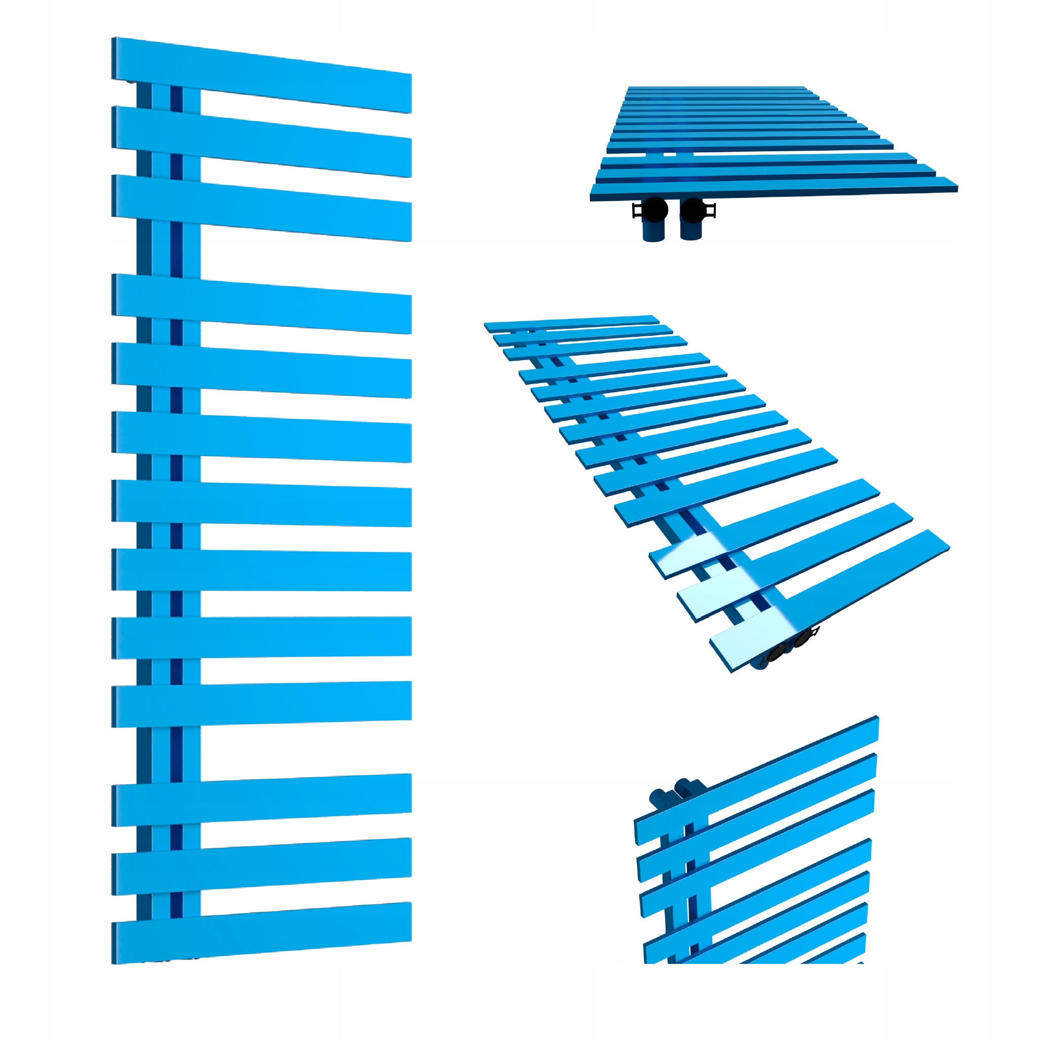 Dekorativní radiátor Fantom Levý 720x500 Modrý