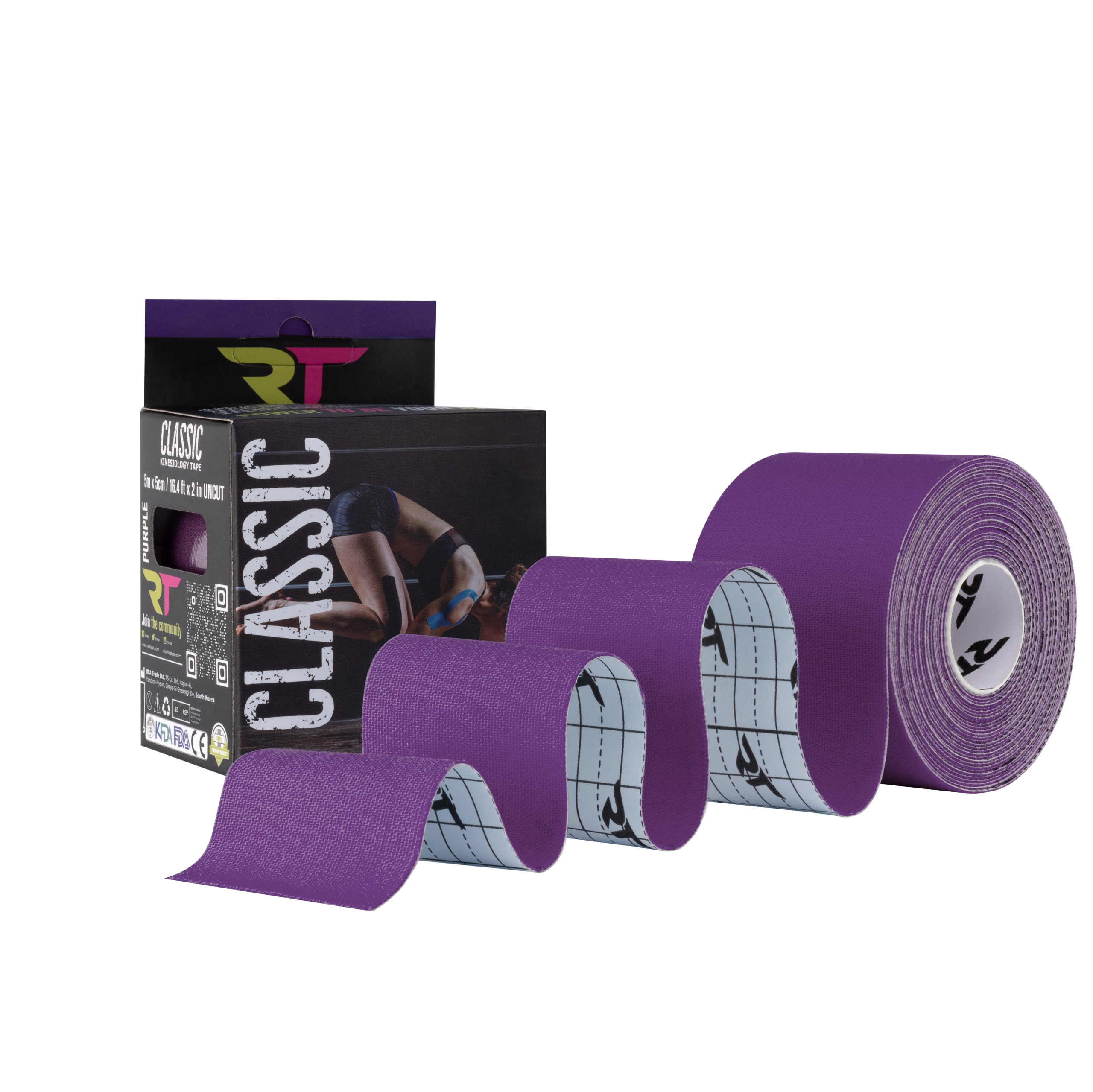 

Rea Tape Taśma do kinesiotapingu plaster Fiolet