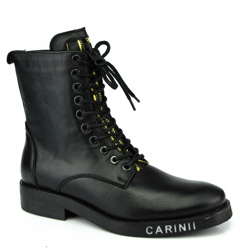 Carinii B5752 Wokery Trapery Kůže Žluté Černé