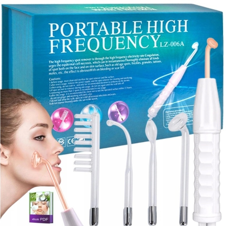 DARSONVAL DERMA WAND DARSONWAL MOCNY 4 PELOTY TWARZ WŁOSY TRĄDZIK Premium Liczba elektrod 4