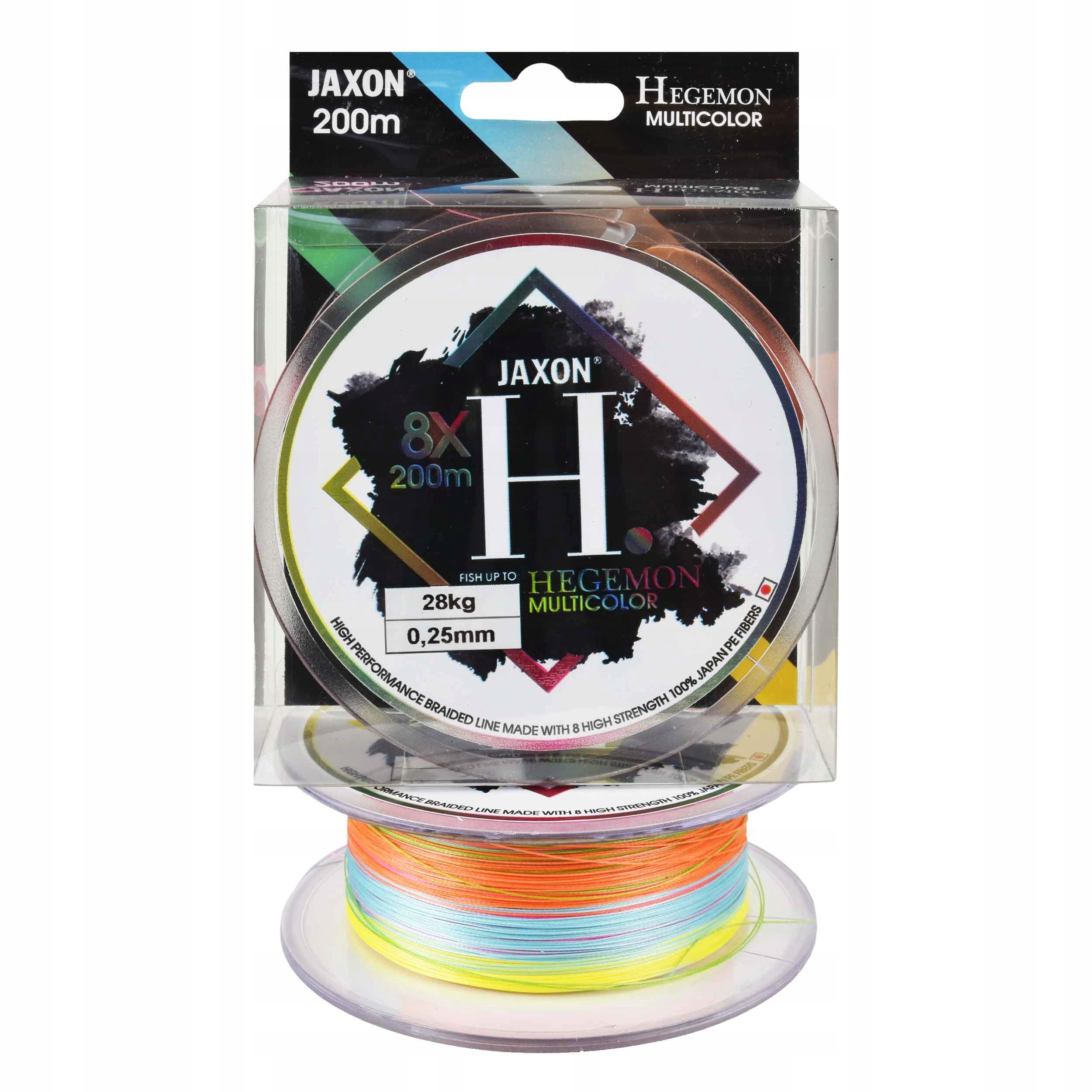 Plecionka Jaxon Hegemon 8X multicolor 0.25mm 200m