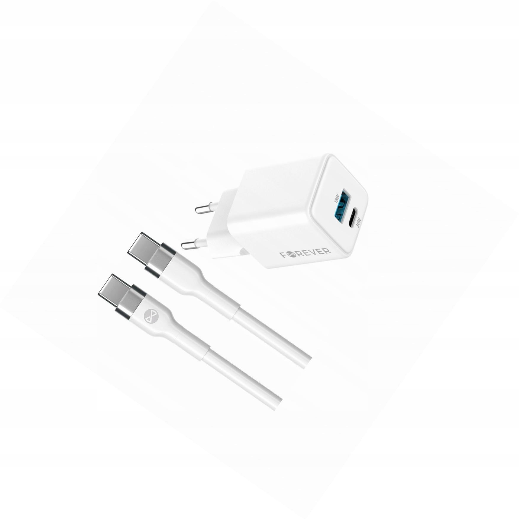 Szybka ładowarka GaN 30W Usb i Usb-c z kablem do Motorola Moto G22