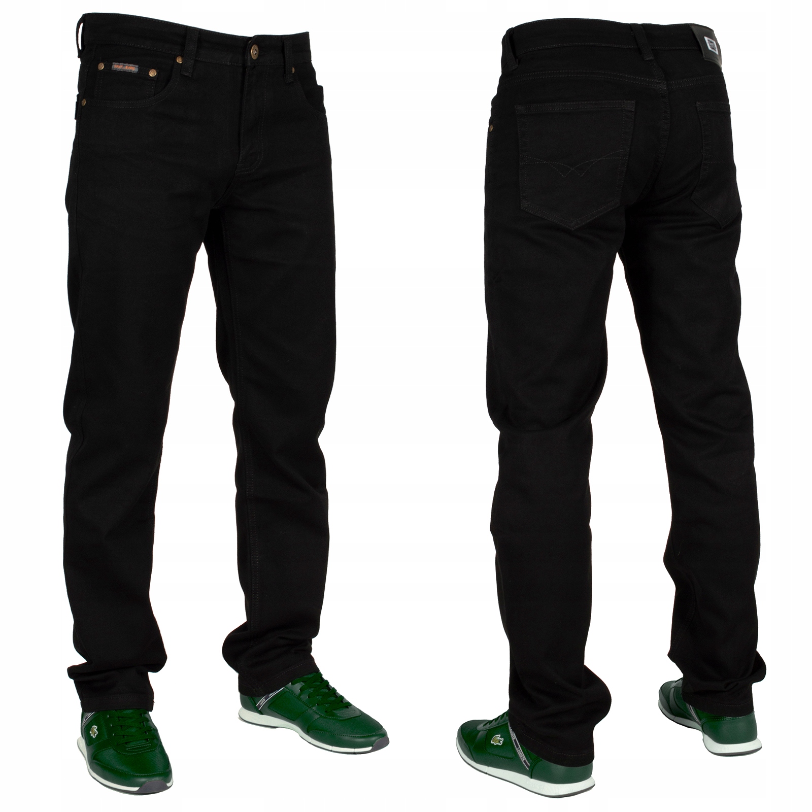 Spodnie męskie jeans W:40 108 CM L:36 czarne długie