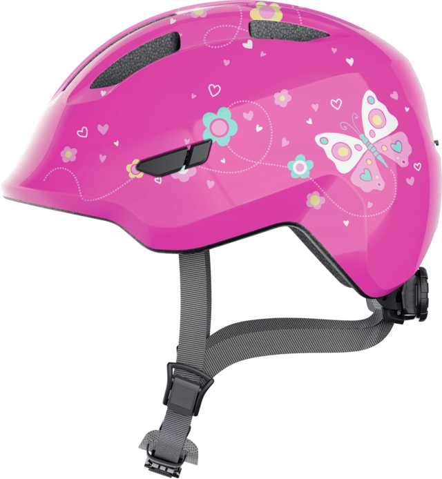 Dětská cyklistická helma Abus Smiley 3.0 Pink Butterfly Shiny S 45-50cm