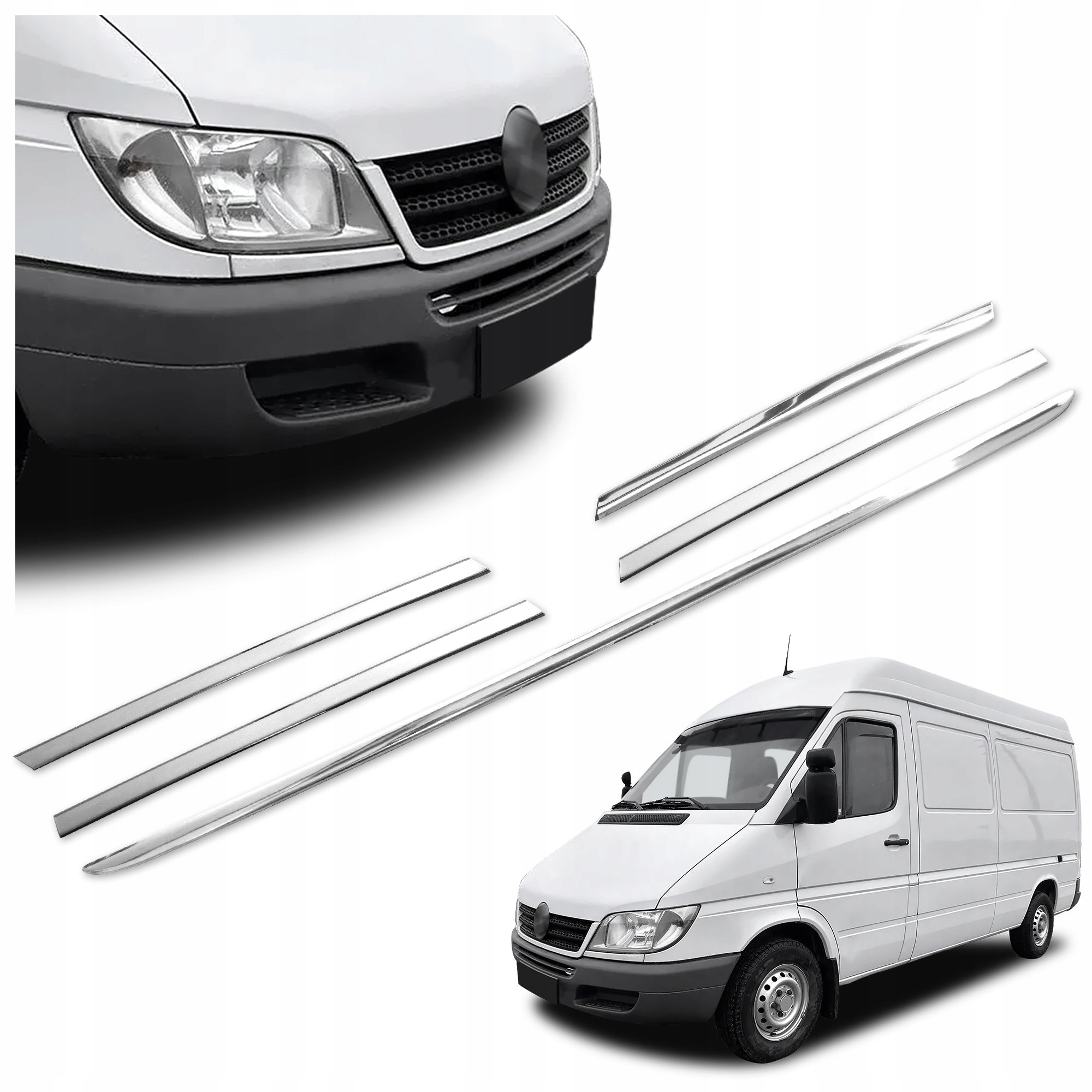Lišty predného grilu pre Mercedes Sprinter W901-W905 1998-2006