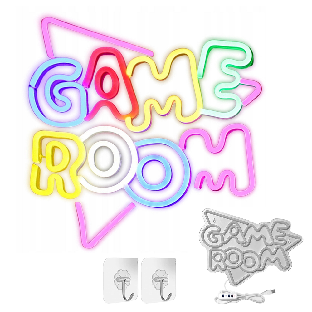 Neonová Led značka Herní zóna Barevné osvětlení do ložnice a pokoje