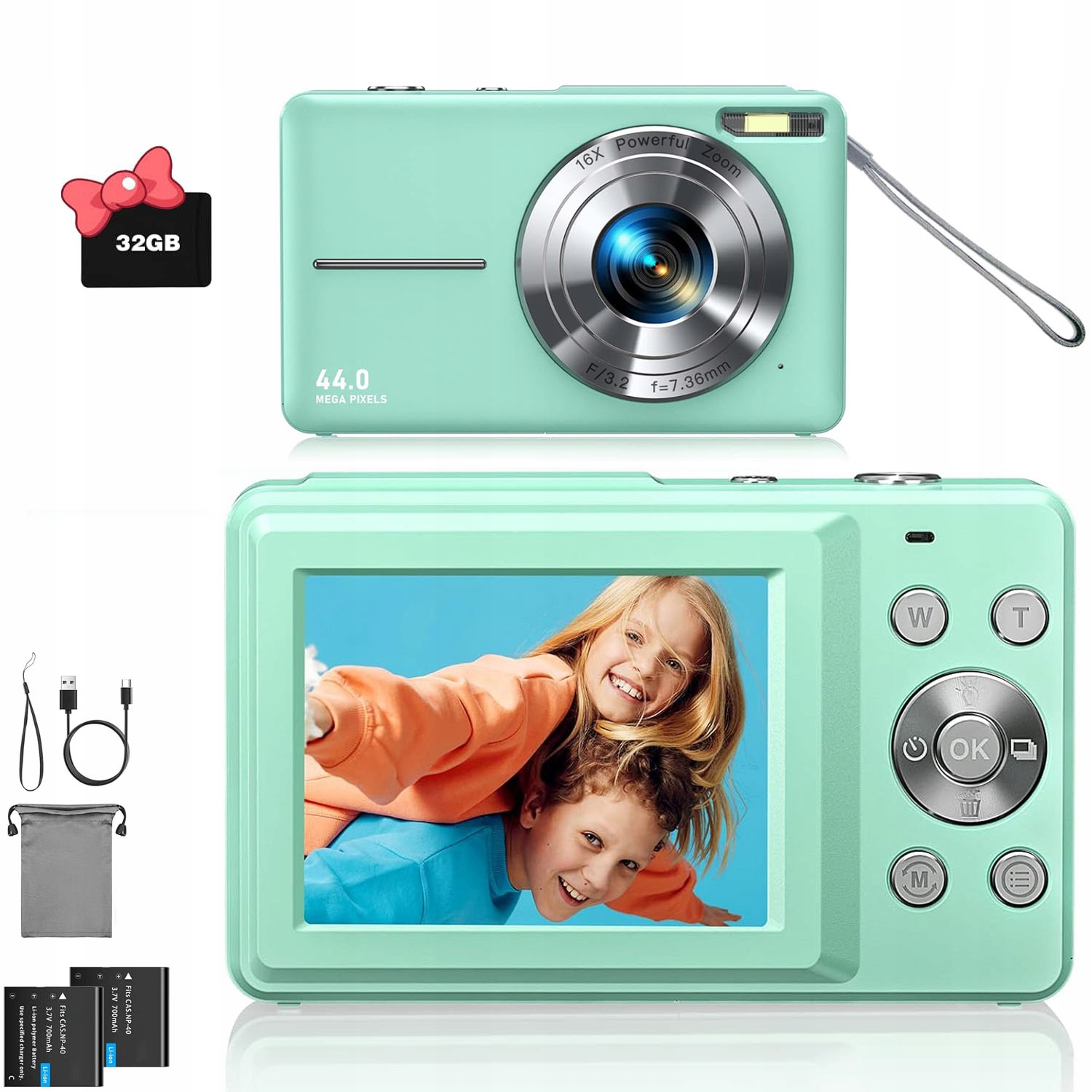 Digitální Fotoaparát Hd 1080P Fotografický Zoomem 16X Sada