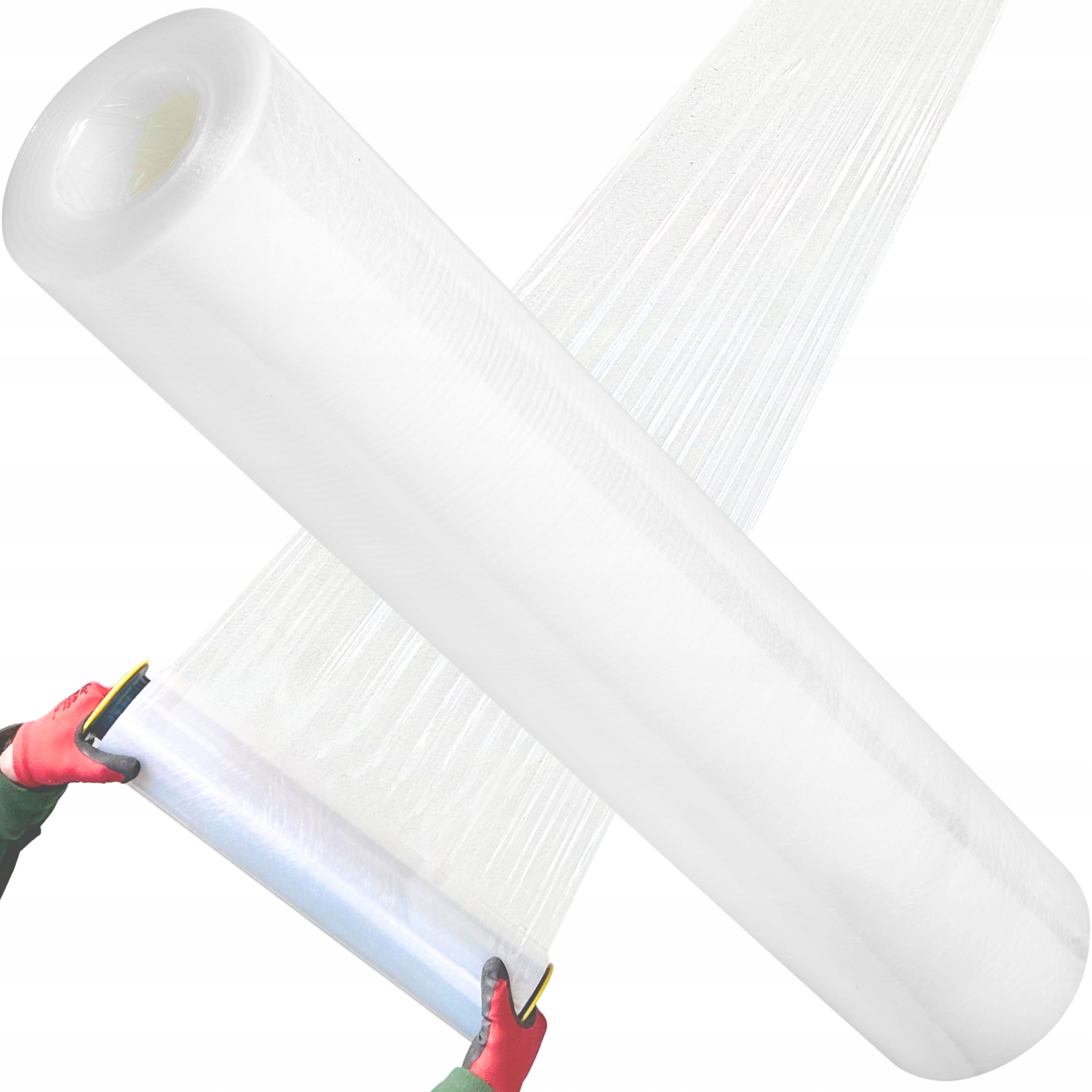 FOLIA STRECZ STRETCH BEZTUBOWA BEZBARWNA TRANSPARENT CORELESS 147 M x 17 MY