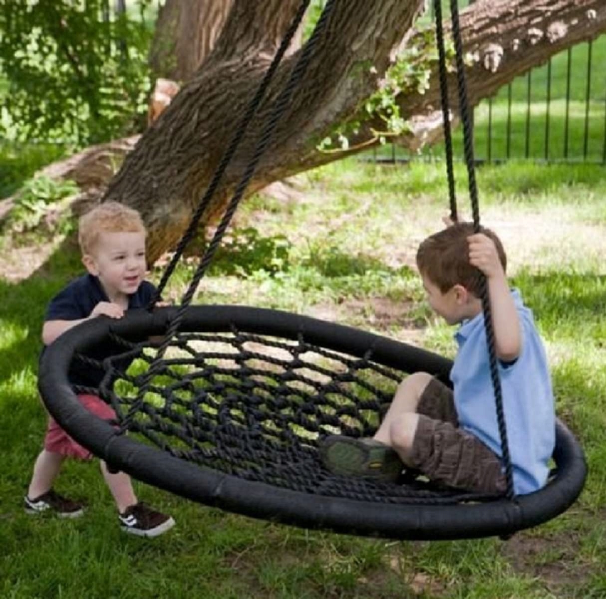 HUŚTAWKA BOCIANIE GNIAZDO XXL 120cm liny 18mm Wysokość produktu 180 cm