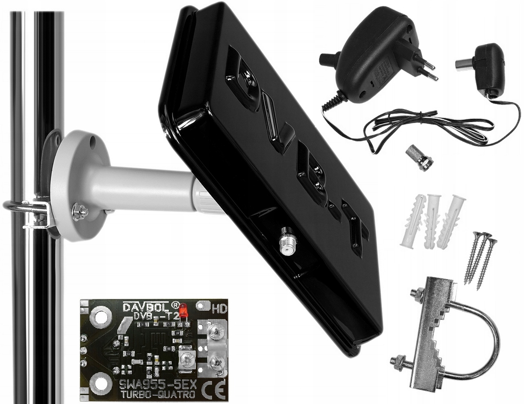 Nejsilnější Panelová Anténa DVB-T2 100dBuV Produkt Polský Filtr Lte MUX8