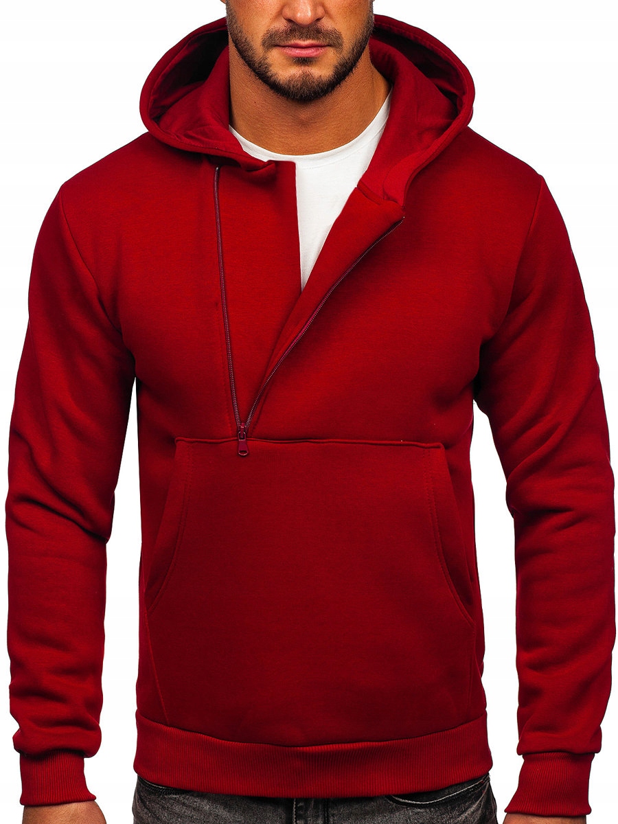 

Bluza Z Kapturem Gładka Bordowa 02 ROZMIAR_2XL