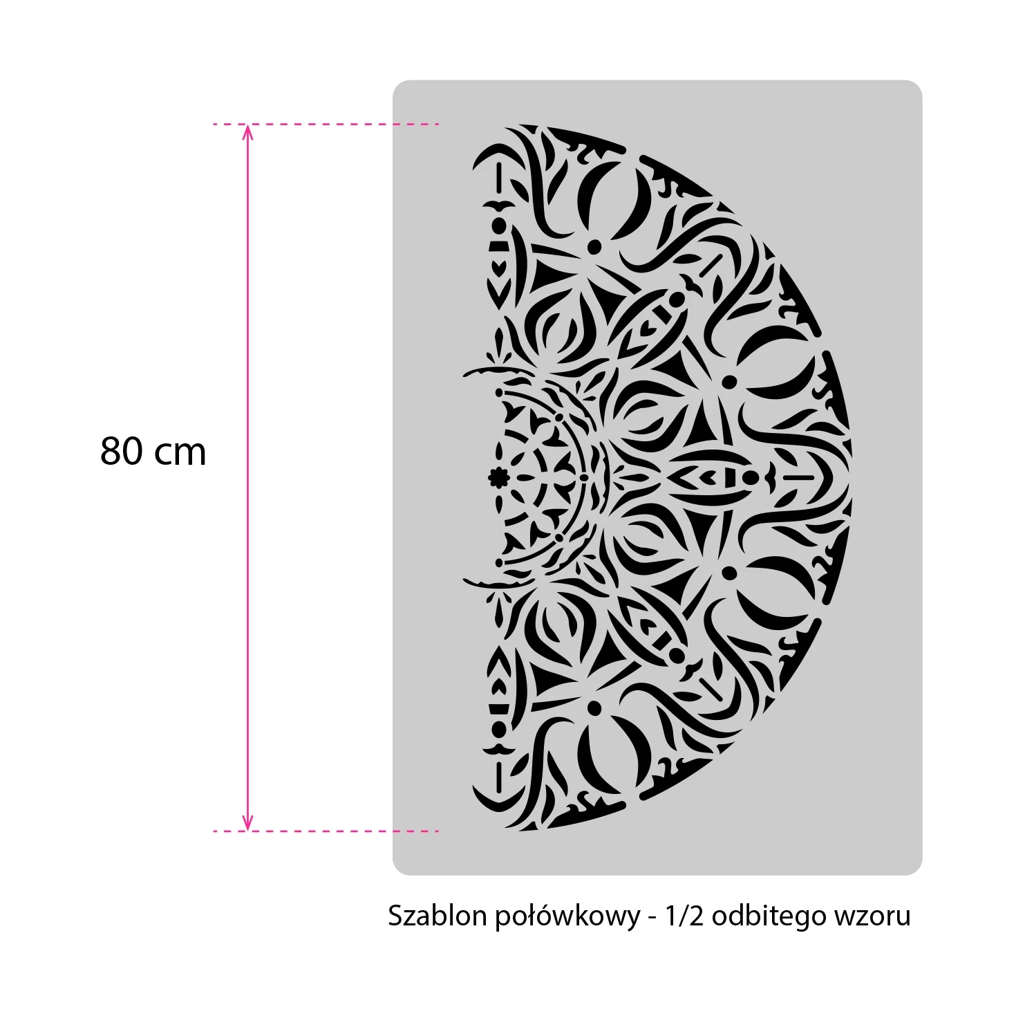 Mandala Rango - szablon malarski / do tynków 80 x 80 cm Marka Decorello