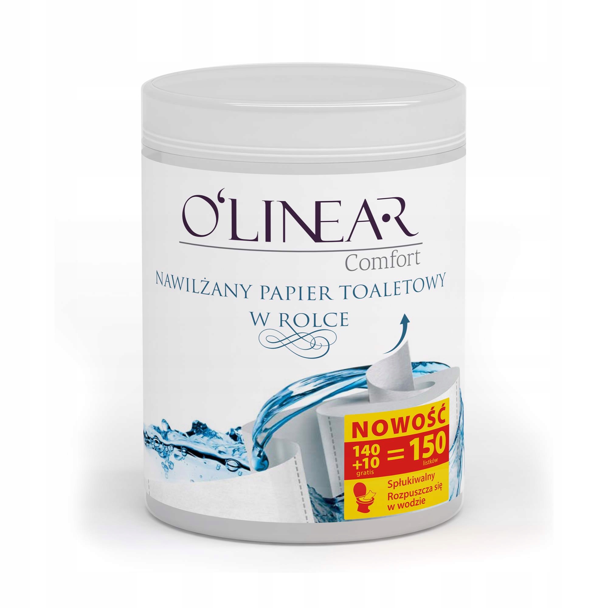 

Olinear nawilżany papier toletowy w rolce pudełko