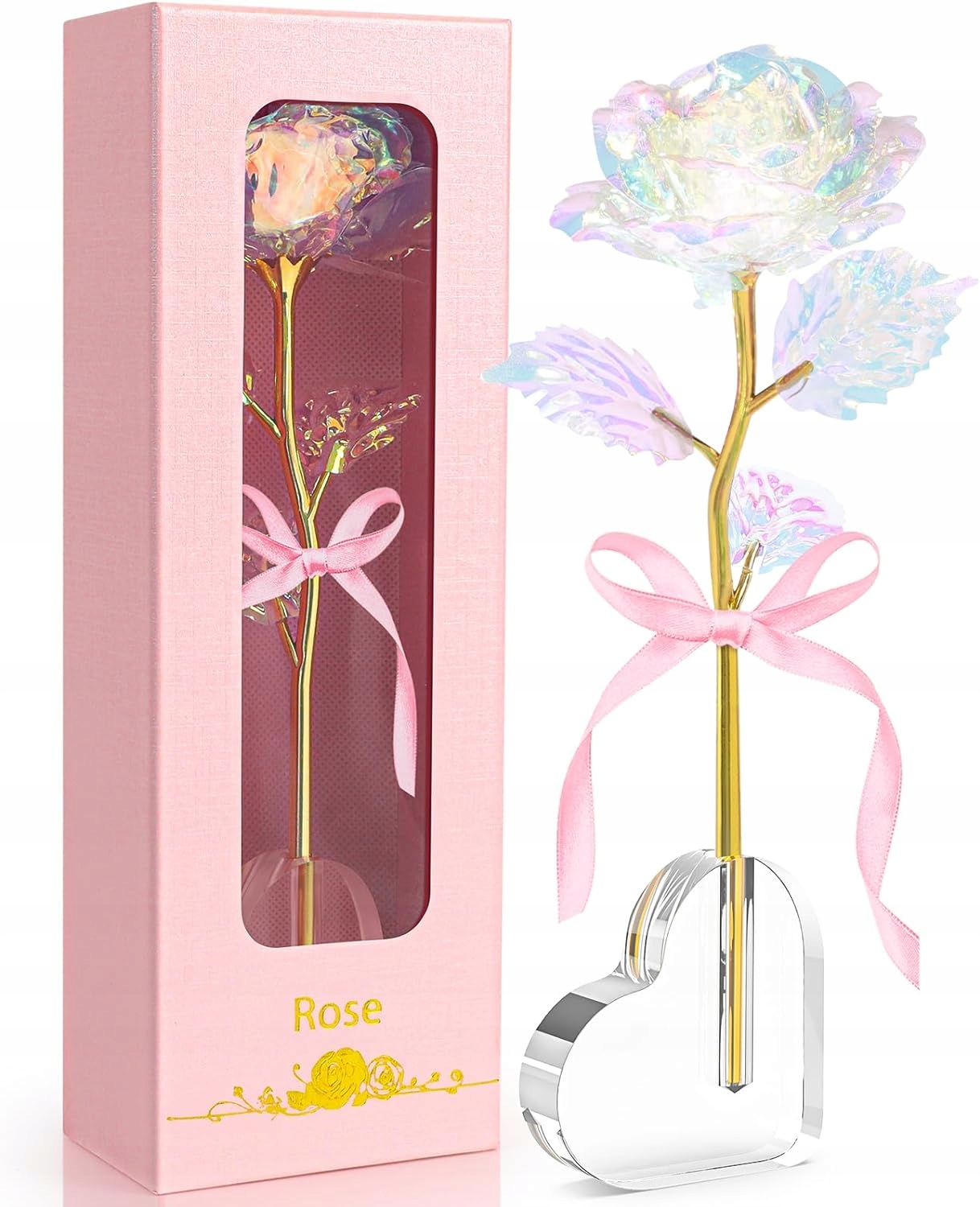 Stabilizovaná Růže Dárek Základ Ve Tvaru Srdce Valentýna