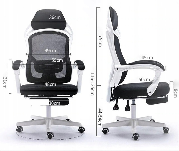Biuro kėdė Epron Syncro Plus SWIVEL (I134) Baldo gylis 50 cm