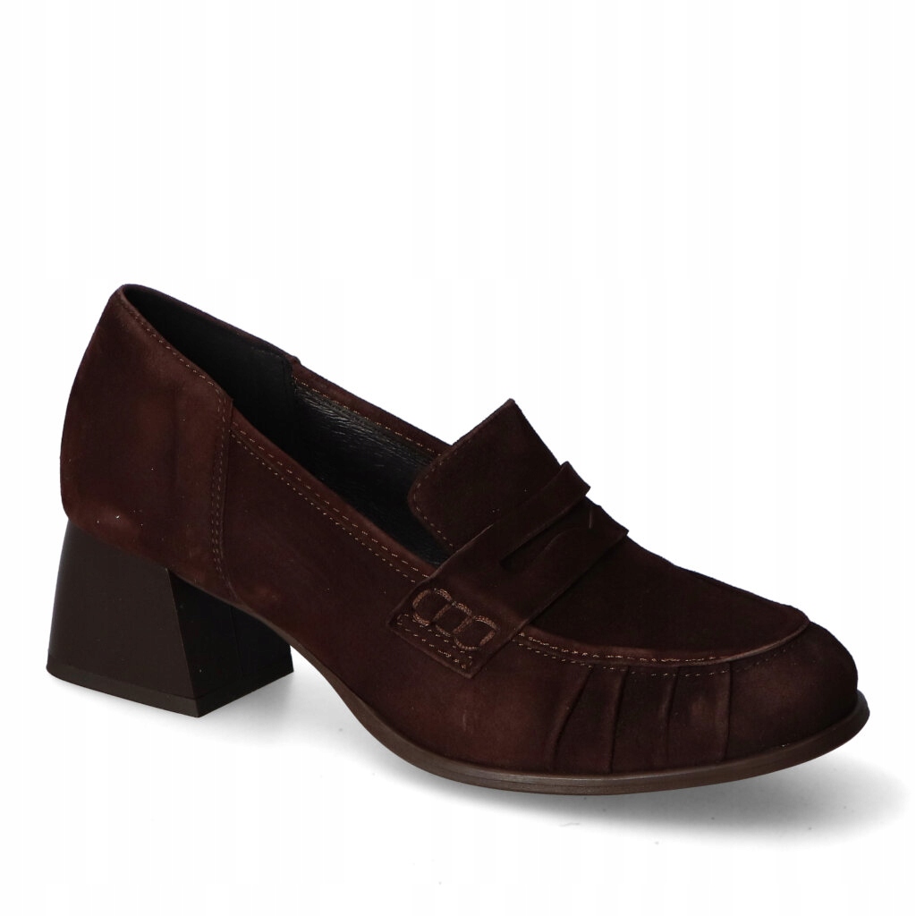 Półbuty skórzane Gamis 8166/F32 Brązowe Czekoladowe zamsz 39