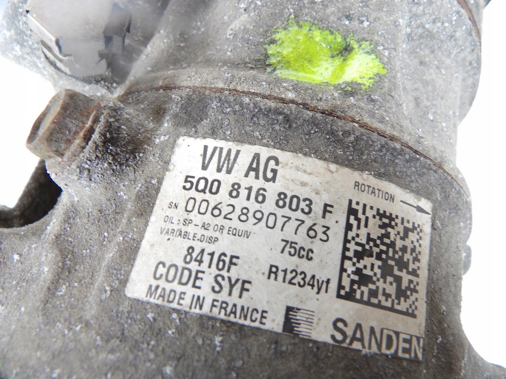 Skoda OE 5Q0816803F compressor;, klimatyzacja