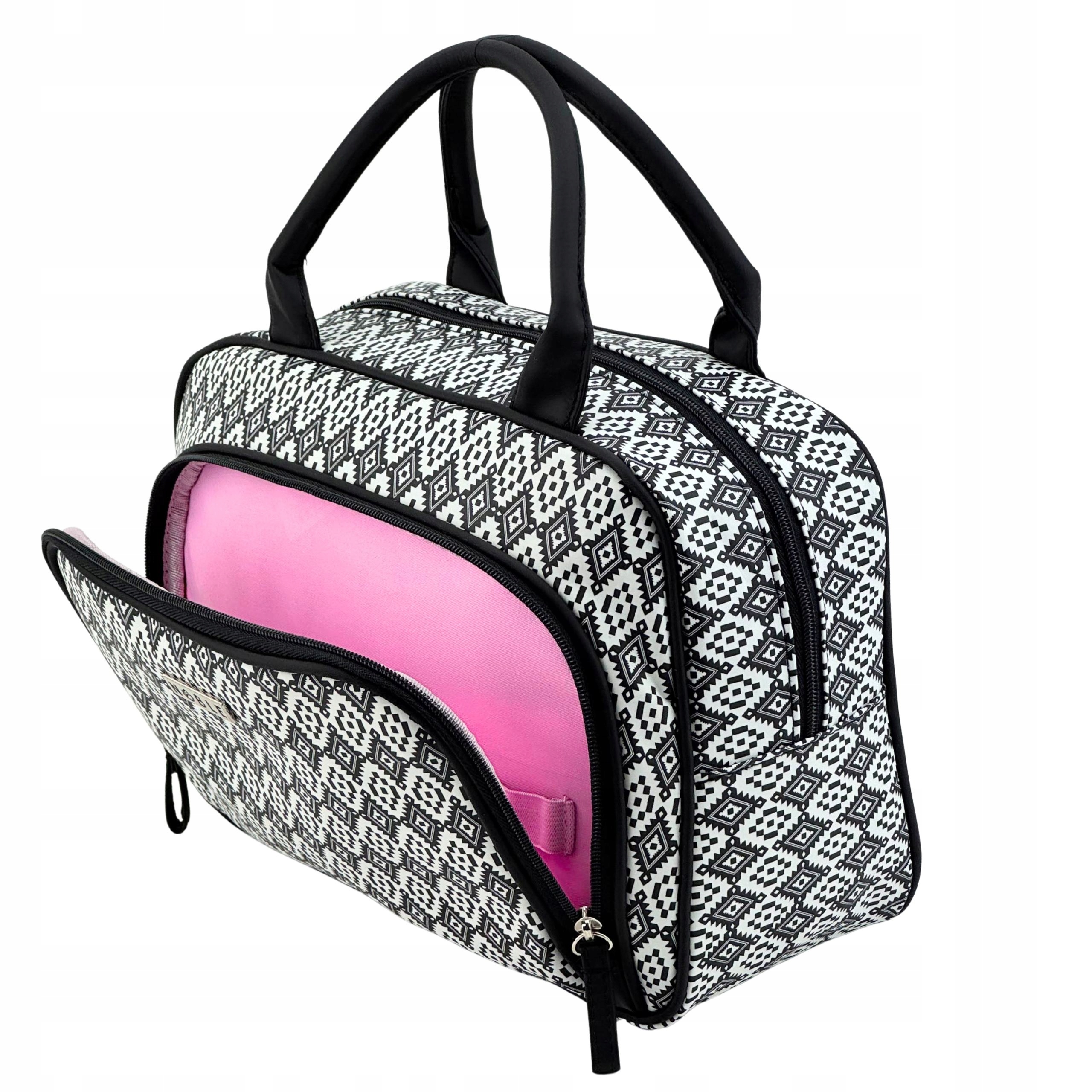 Dámská kosmetická taška kufřík na kosmetiku velká černá Noble