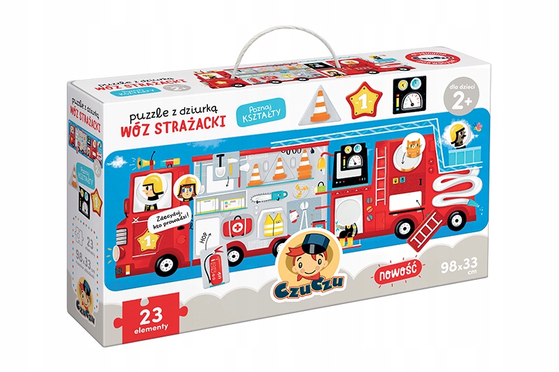 

Czuczu Puzzle Z Dziurką Wóz Strażacki 2+ Czu Czu