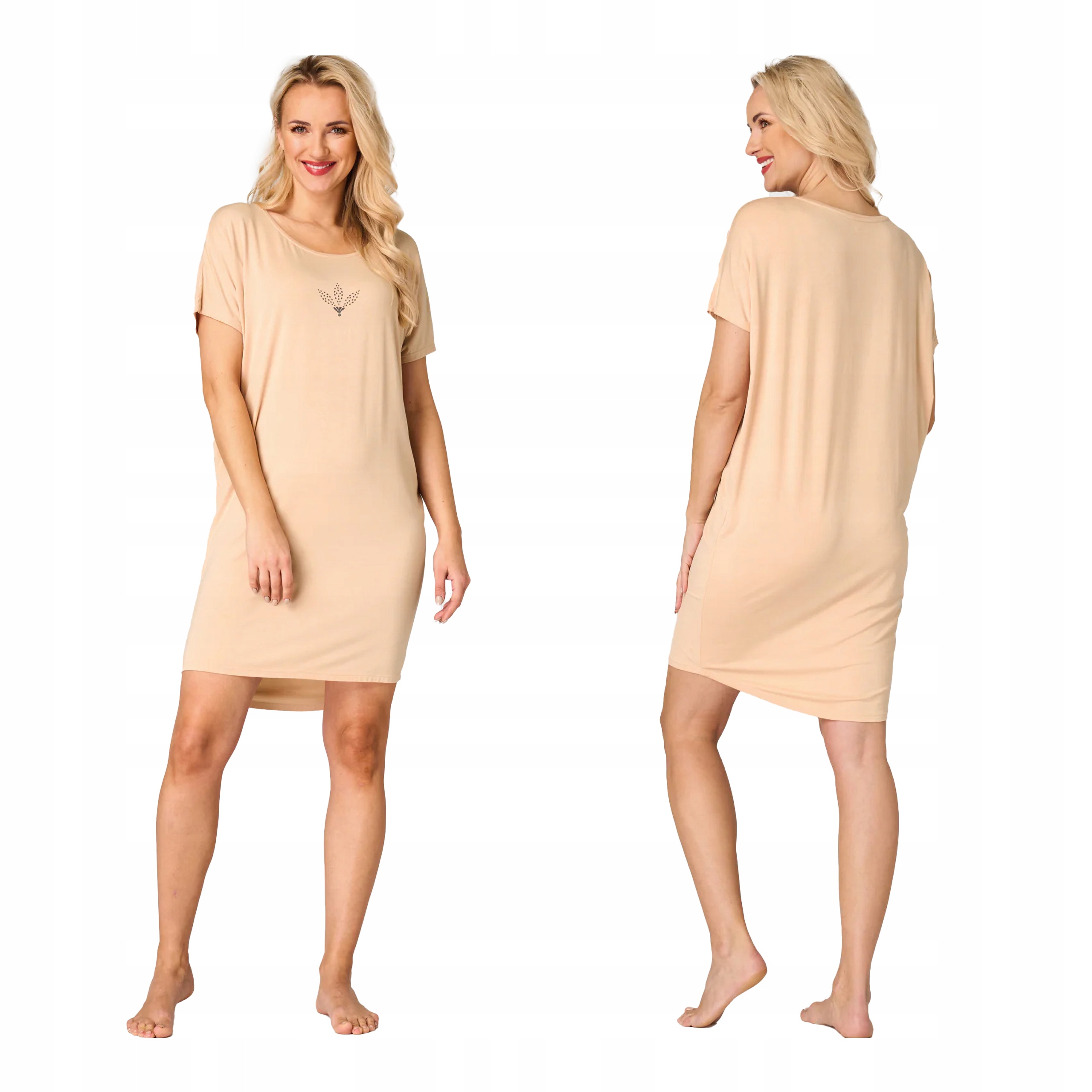 Dámská noční s krátkým rukávem 3XL tričko na spaní Modal plus size