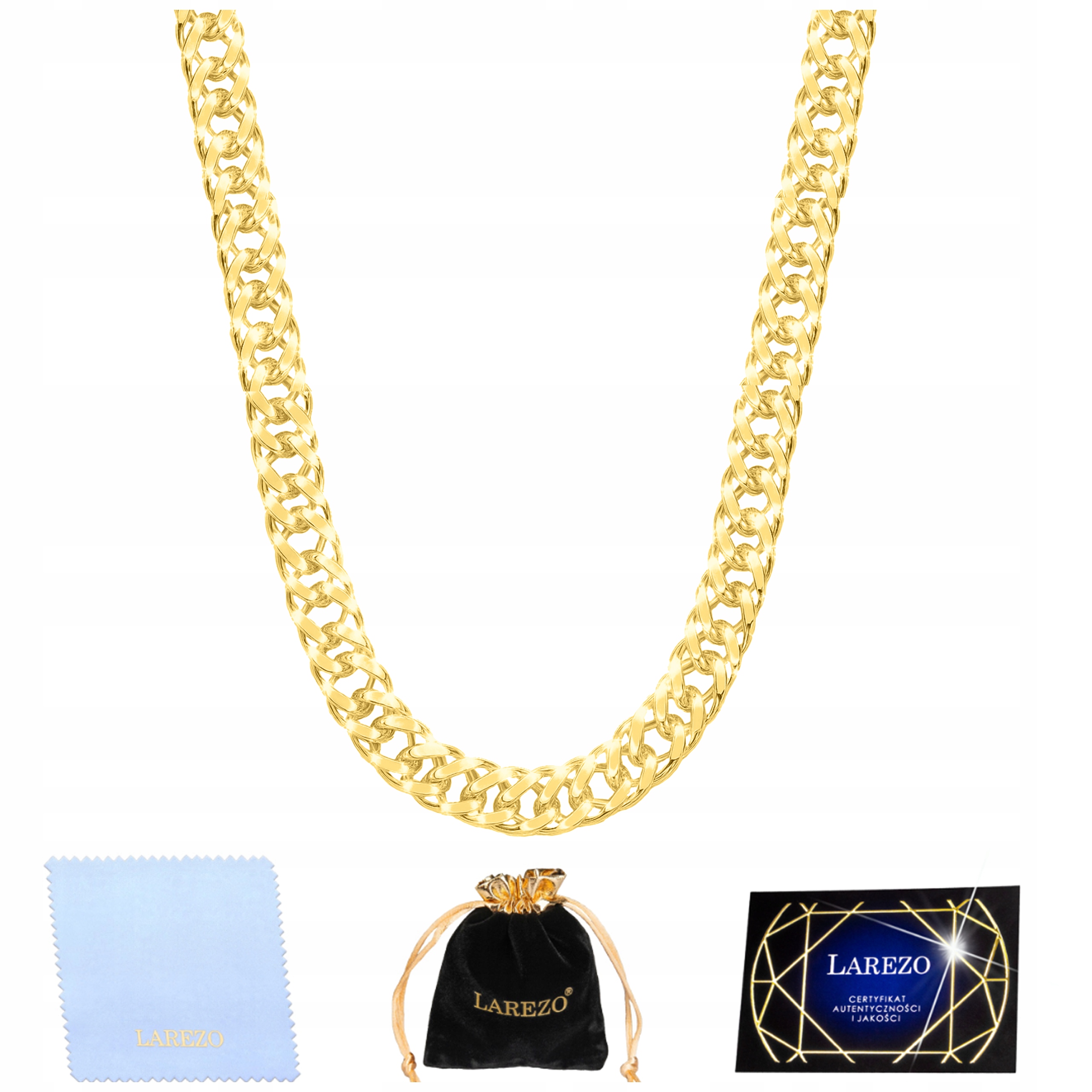 Zlatý Řetízek Dvojitá Pancr Pánský Splétaný Rombo 2 mm Plný Dlouhý 60 cm