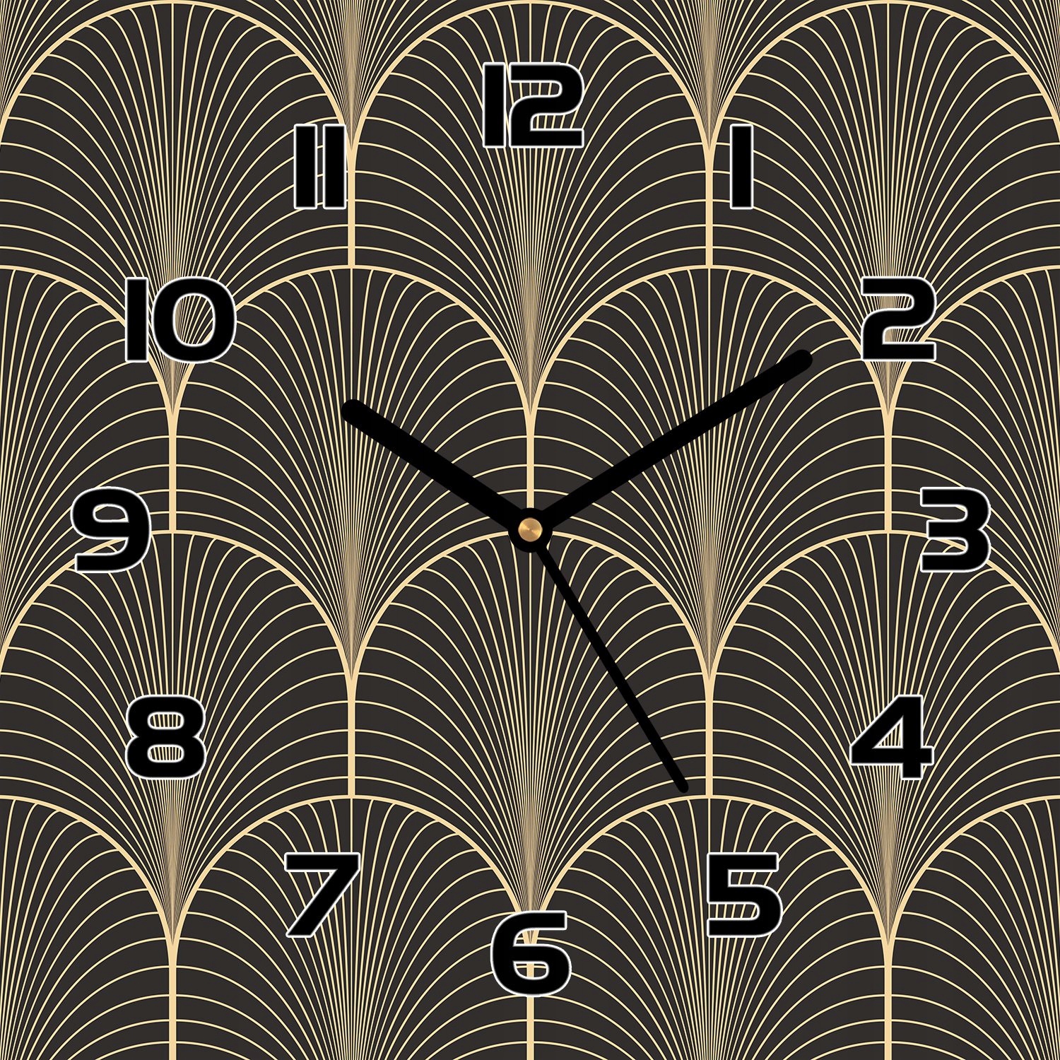 

Zegar szklany Styl vintage antyczny art deco 30x30