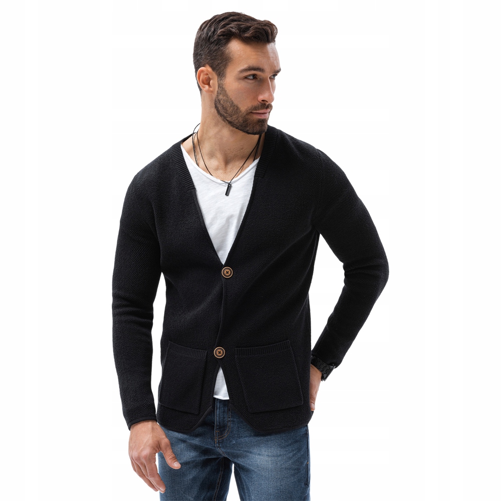 

Sweter męski bawełniany E193 czarny XXL