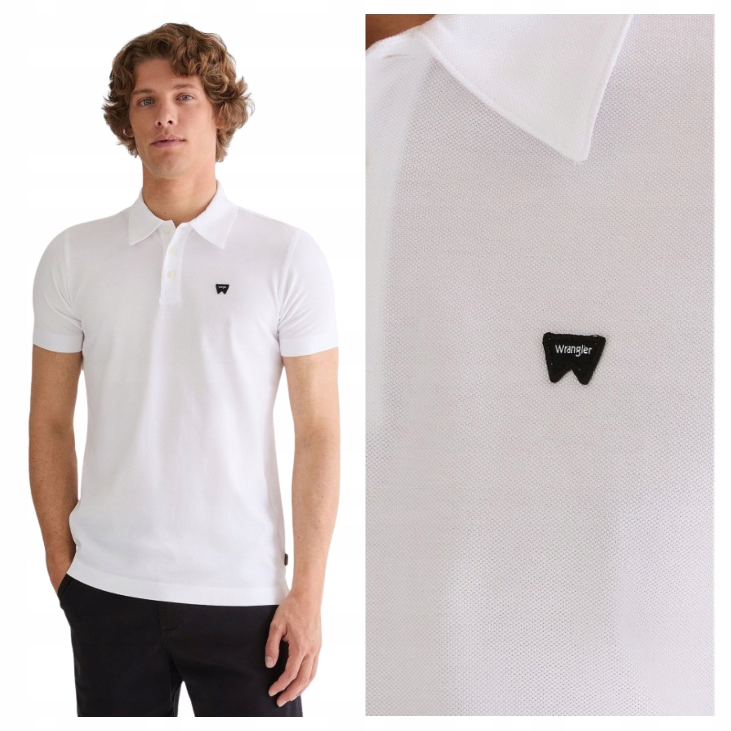 Pánská Polokošile Wrangler Polo Shirt Bílá Bavlněná XXL