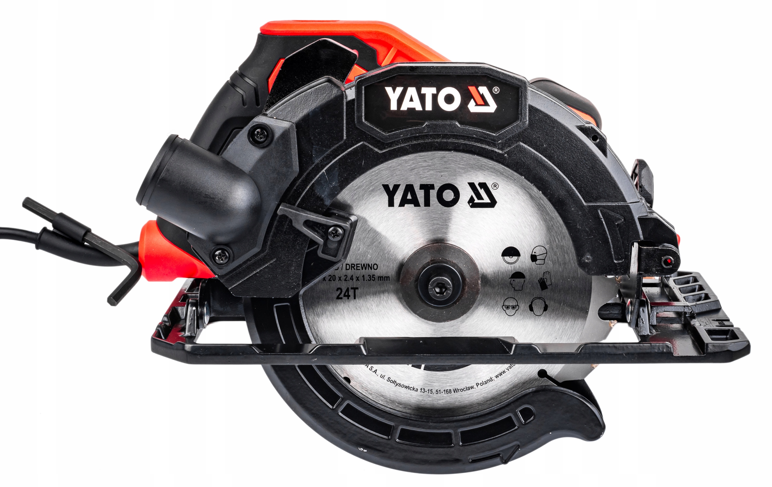 PILARKA PIŁA TARCZOWA 185MM 1500W YATO YT-82151 Zasilanie sieciowe