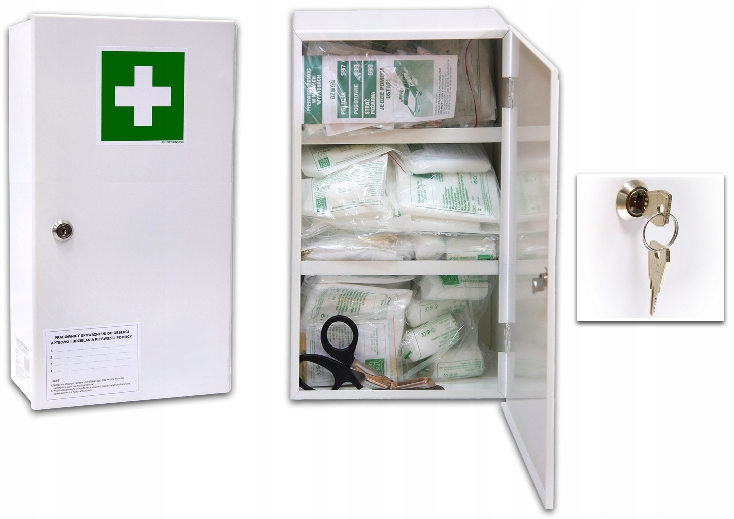 Apteczka Metalowa 97 Elementów 50.2+Ap. Pk-Mot XXL Wyrób medyczny tak