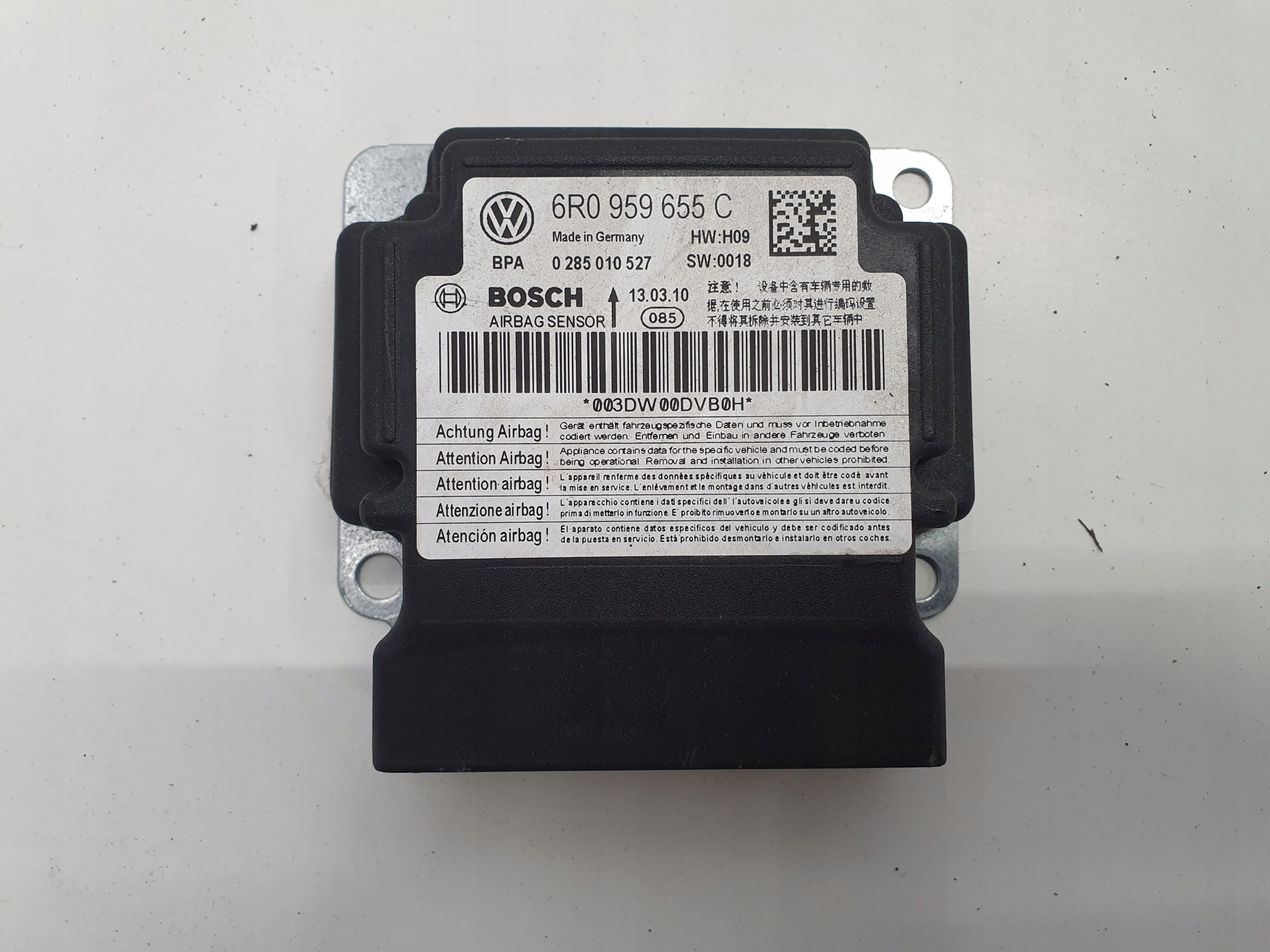 VW POLO 6R MODUŁ SENSOR AIRBAG 6R0959655C