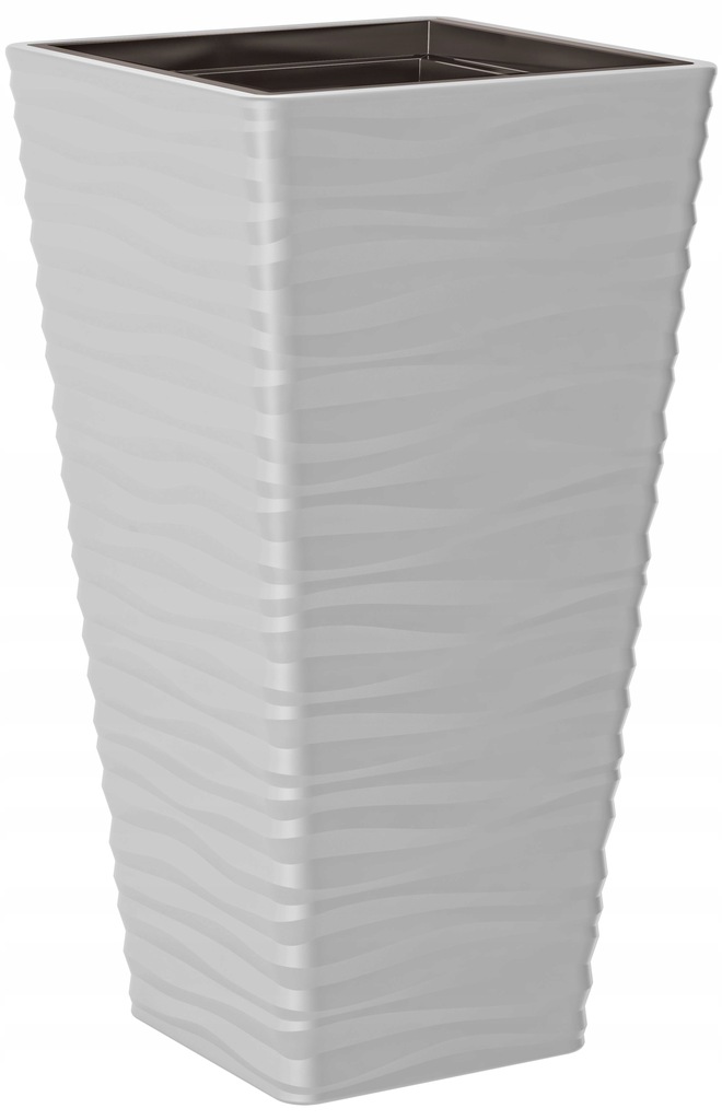 

Doniczka kwadratowa wysoka Sahara Slim 30 3D Szary