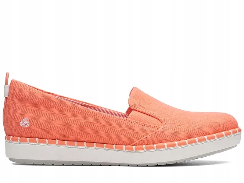Clarks Dámské baleríny Step Glow Slip velikost 36 Korálové, Látka