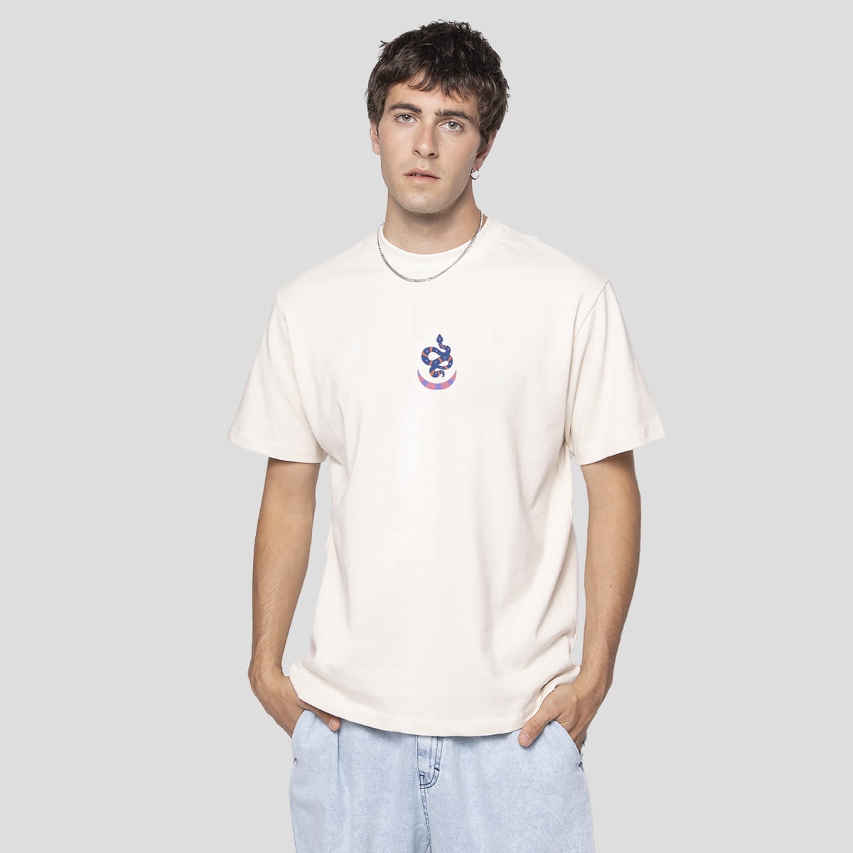 Tričko Kaotiko Wild Power Organic Cotton Xs, béžové, Městské