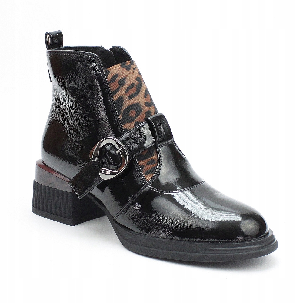 Kotníkové Boty Loretta Vitale C6909 s černým lakem, vel. 36