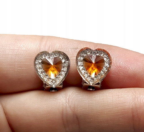 Klipsy dla dziewczynki hand made serduszka