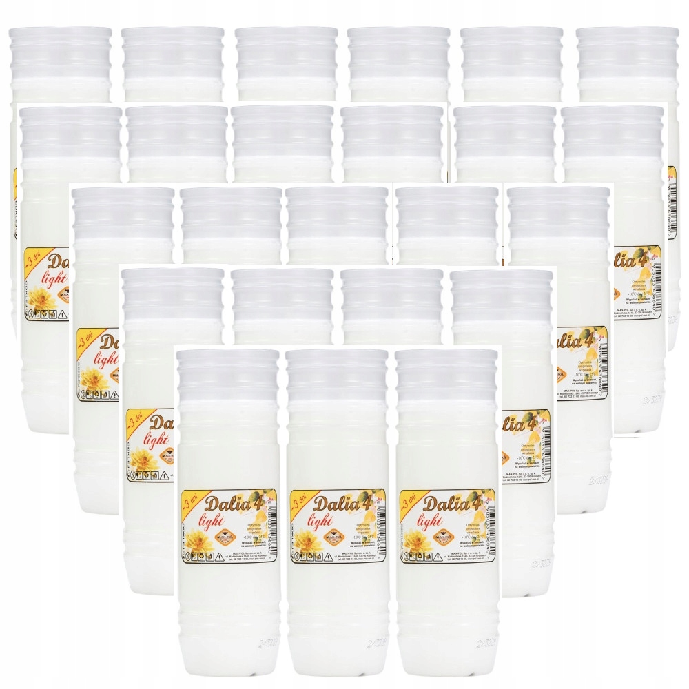 WKŁADY DO ZNICZY PARAFINOWE DALIA LIGHT 4 24SZT.
