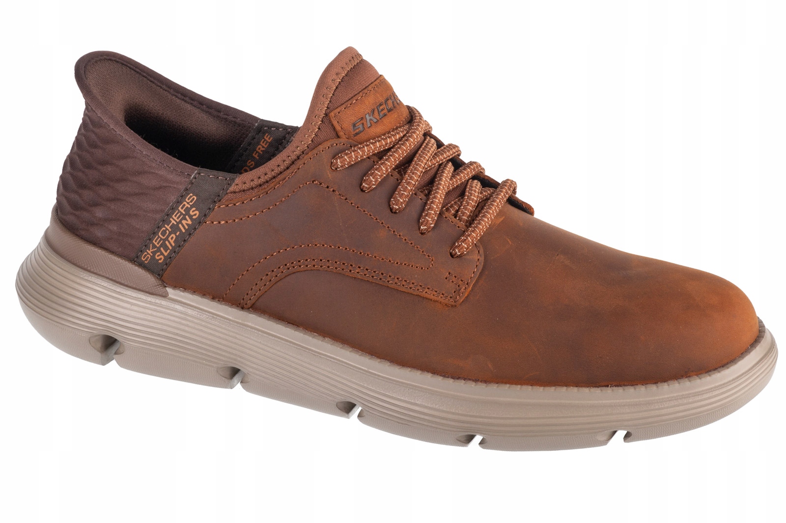 Skechers Slip-ins: Garza Ervin (41,5) Pánské kožené polobotky, hnědá barva