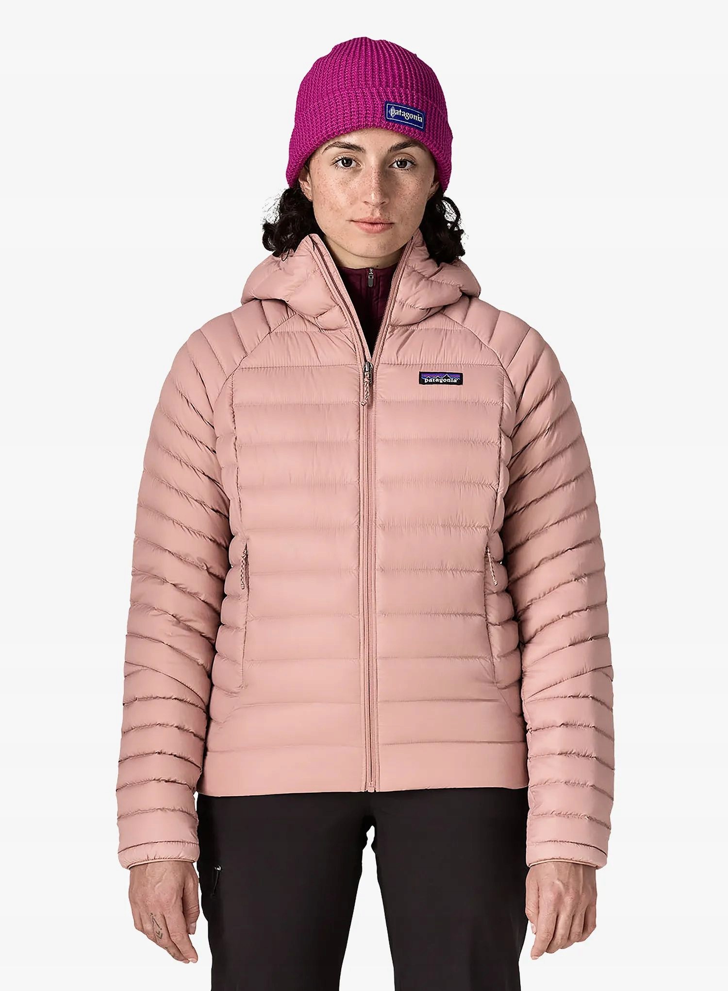 Kurtka damska Patagonia Down Sweater Hoody moonrise taupe M