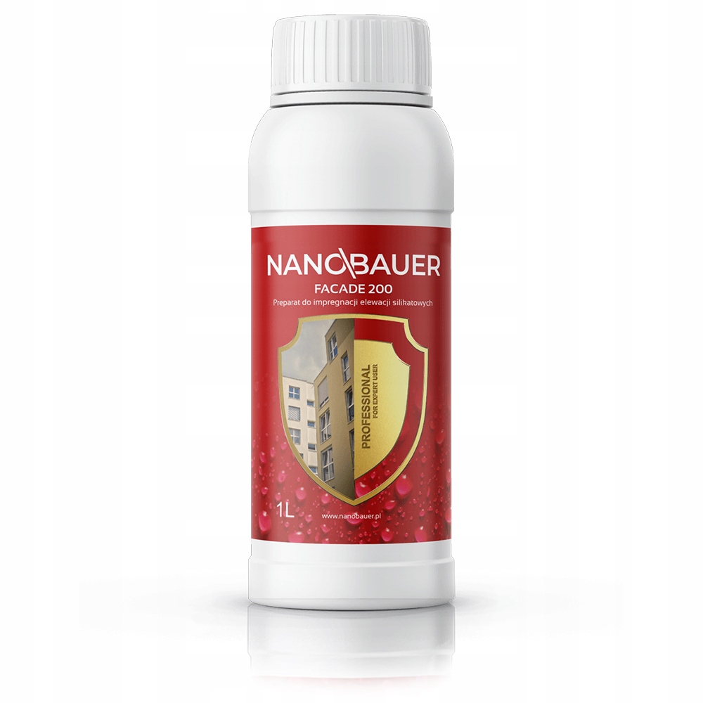Impregnát na ochranu omítek a fasád na budovách Nanobauer 1L na 15 m²