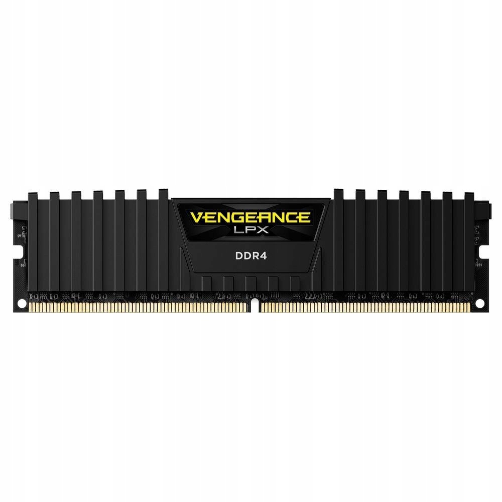 CORSAIR DDR4, 2666MHz 16GB 1x16GB DIMM, 16-18-18-35, XMP 2.0, Vengeance LPX black Heatspreader, Black PCB, 1.2V — 8