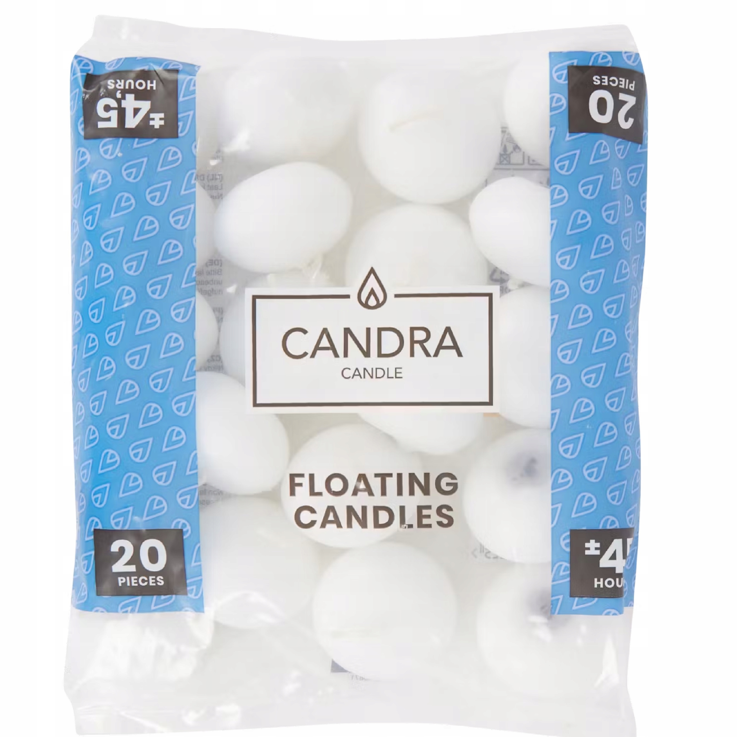 ŚWIECE PŁYWAJĄCE BIAŁE ŚWIECZKI WODNE CANDRA CANDLE ZESTAW 20 SZTUK Cechy dodatkowe brak