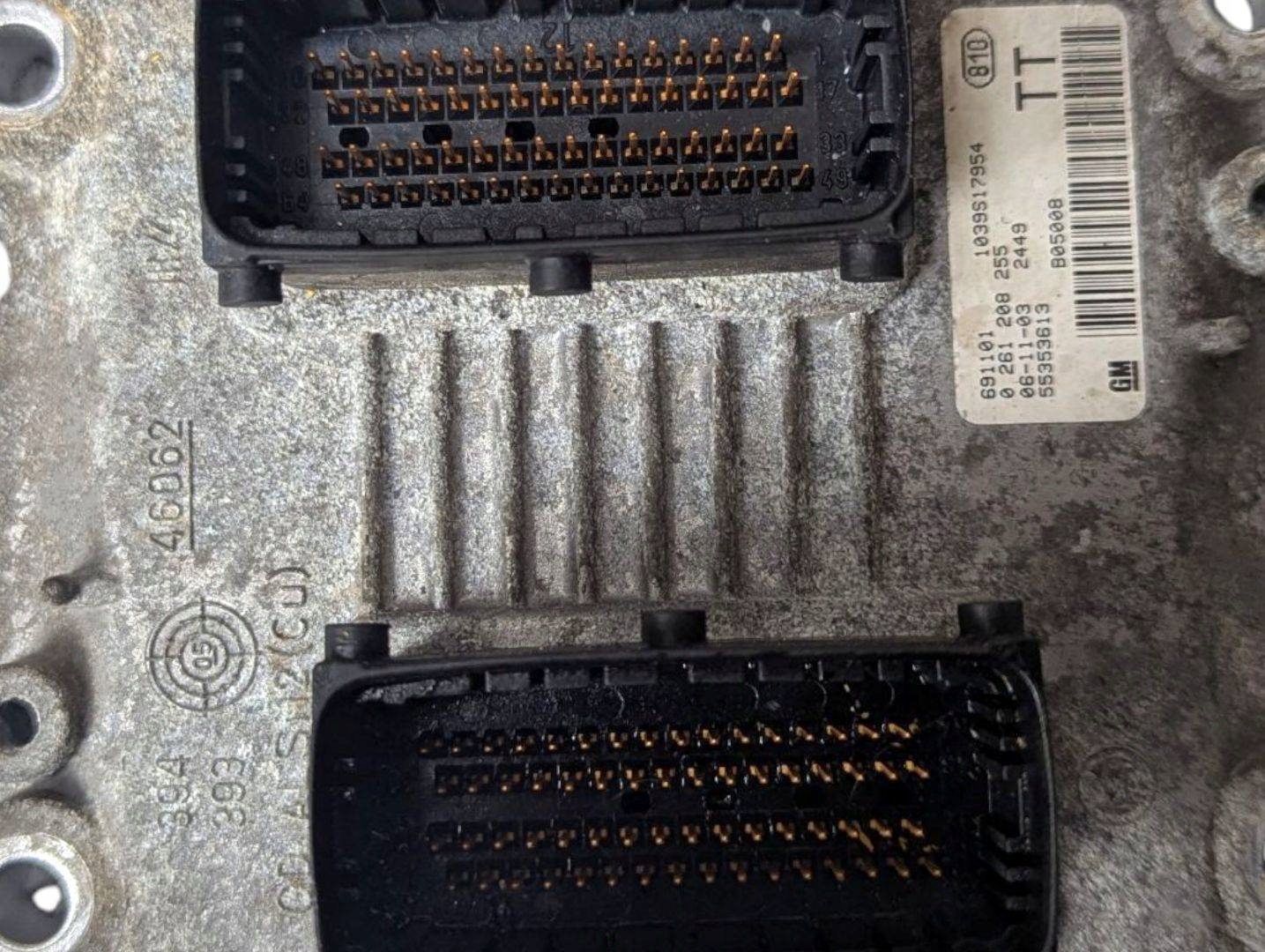 control unit of the engine Opel Meriva A facelift 2007 55353613