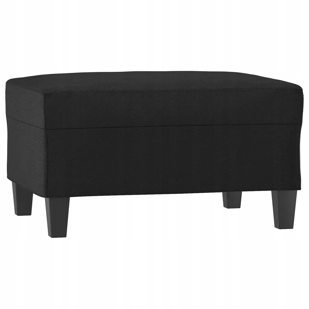 PODNÓŻEK CZARNY SZTUCZNA SKÓRA 70X55 CM TABORET VIDAXL