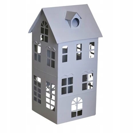DOMEK DOM METALOWY FIGURKA FIGURA ŚWIECZNIK LAMPION TEE LIGHT NA PREZENT