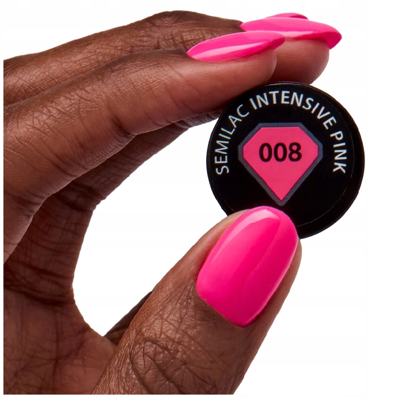 SEMILAC 008 Intensive Pink UV LED Lakier Hybrydowy 7ml