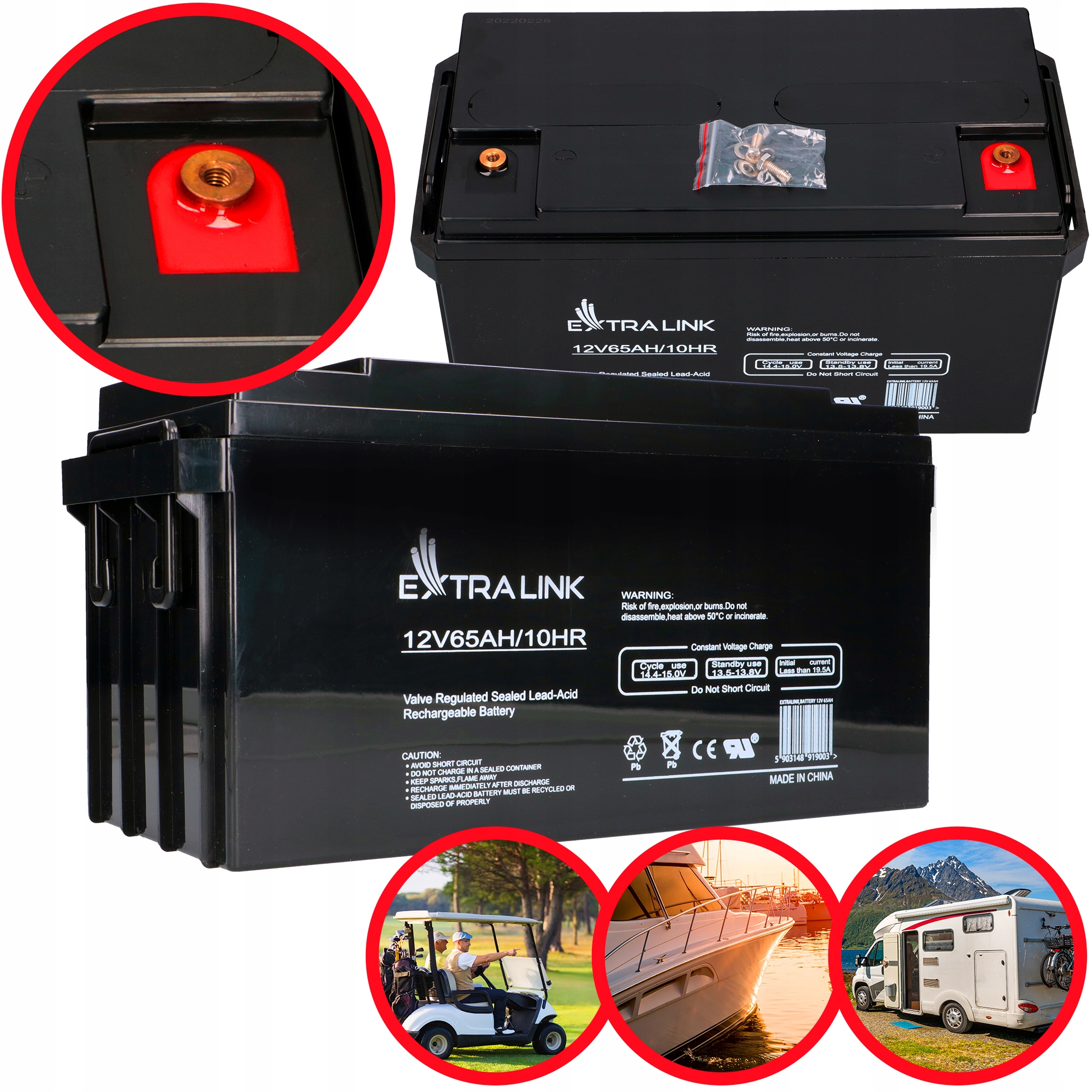 

Akumulator Agm 12V 65Ah Do Solar Ups Łódź Moc