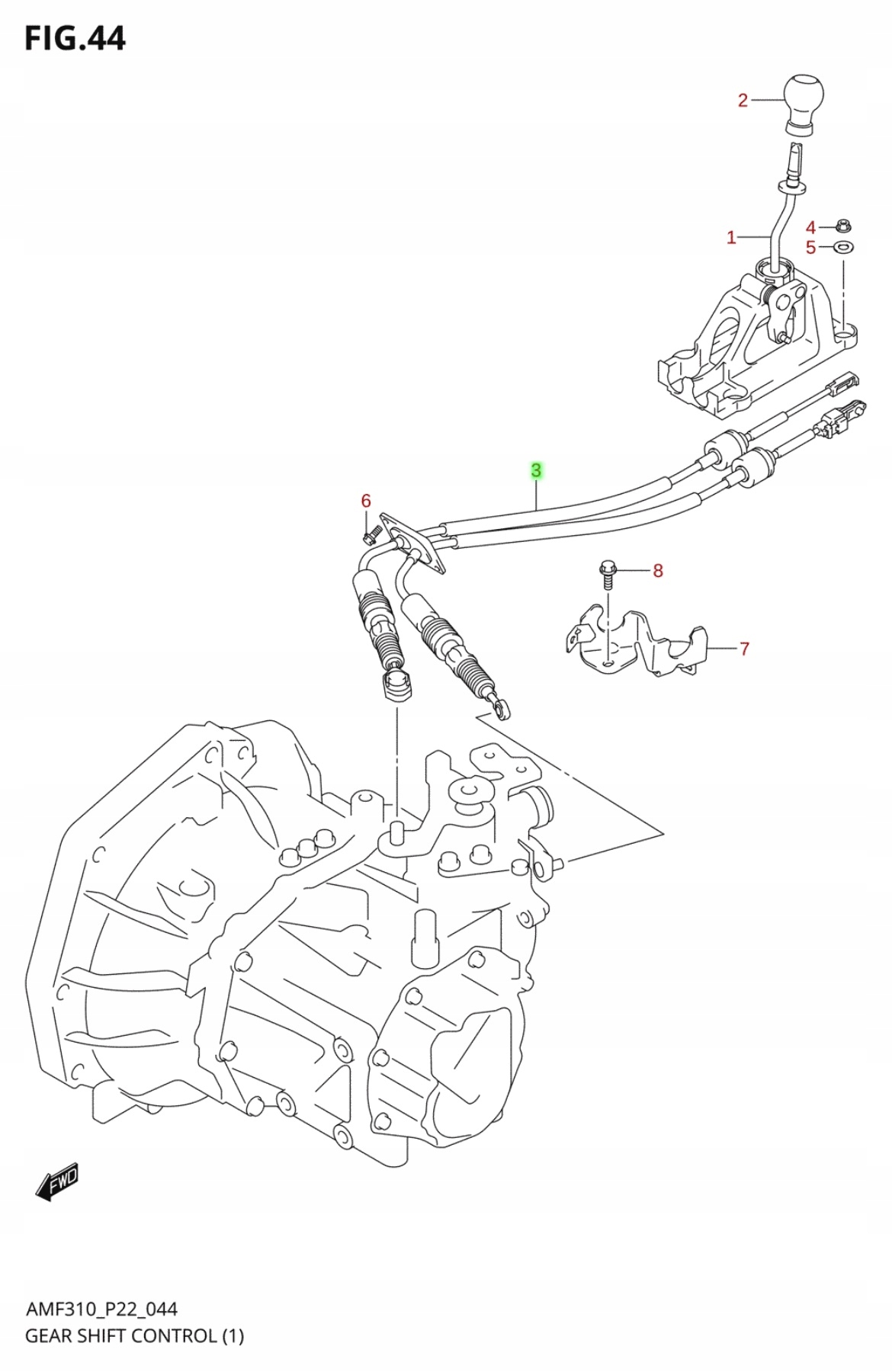 SUZUKI ALTO 2009 - 2015 LINKI ZMIANY BIEGÓW
